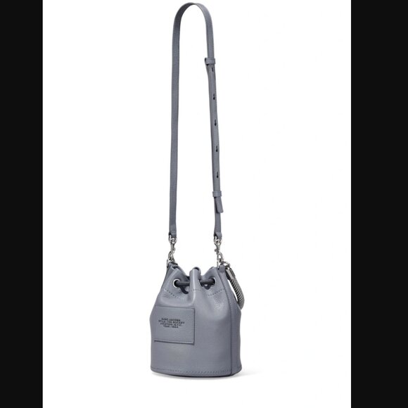 NWT MARC JACOBS Leather Bucket Bag In Wolf Grey - Picture 10 of 15